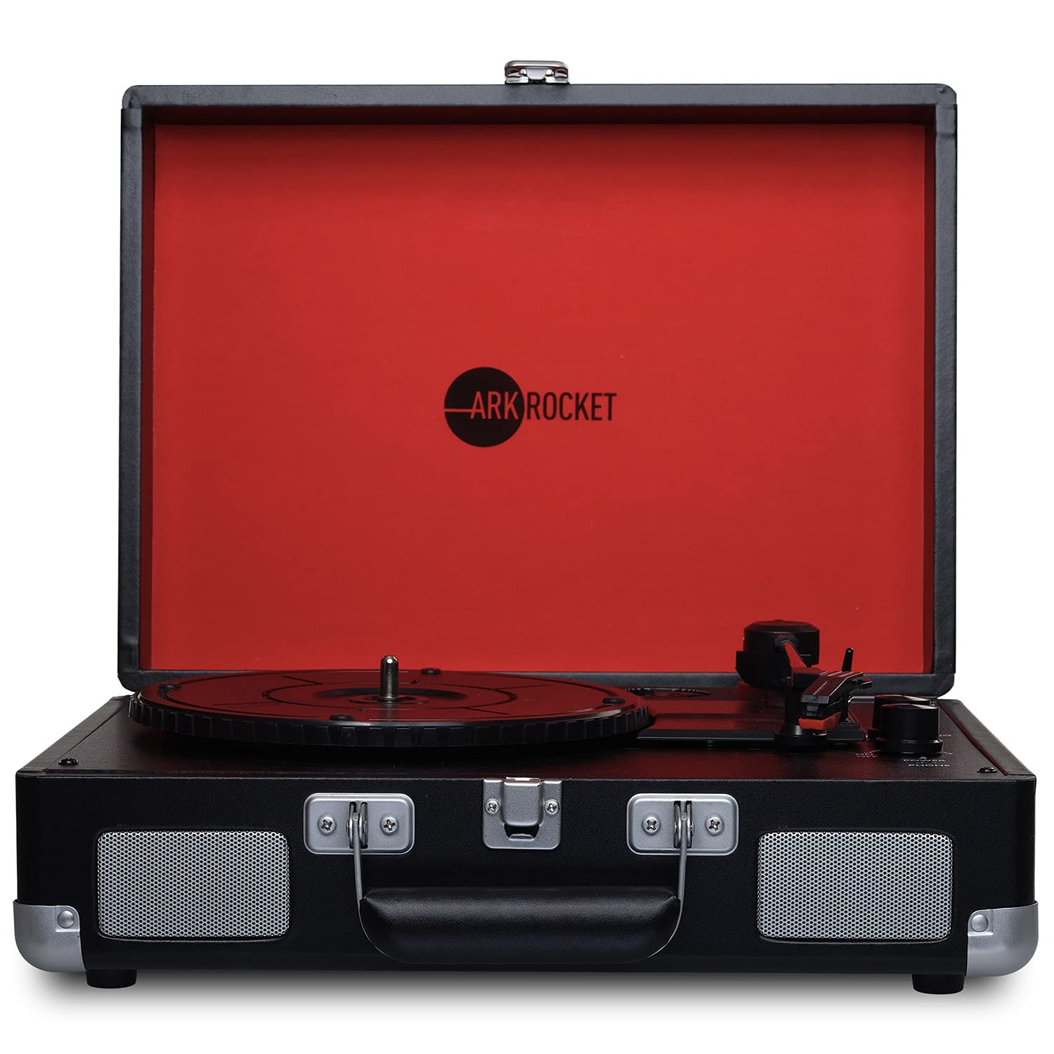 arkrocket Arkrocket Curiosity Bluetooth Turntable Retro Suitcase 3 Speed Record Player with Built in Speakers Lavender