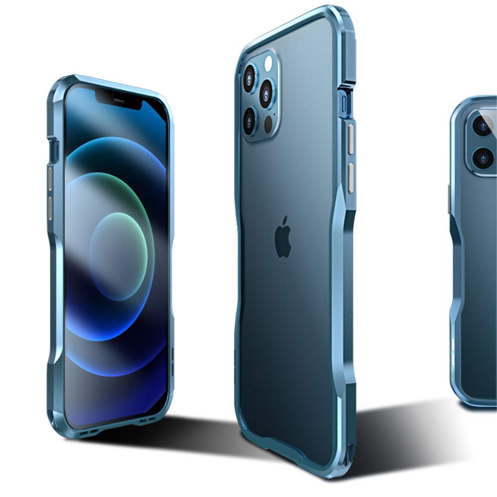 HENGHUI HENGHUI iPhone 13 Aluminum Bumper Case Metal Frame Shock Absorbent Slim Cool Design Black - View 7 of 7