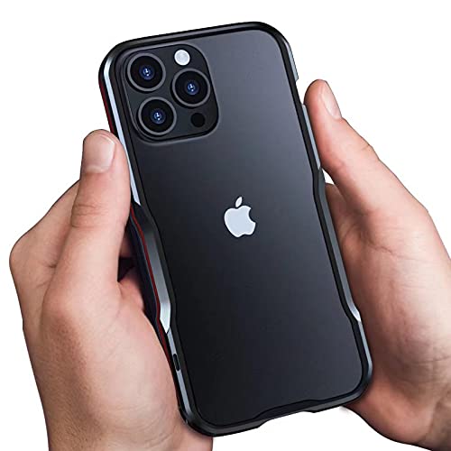 HENGHUI HENGHUI iPhone 13 Pro Max Aluminum Bumper Case Slim Shock Absorbent Metal Frame Light Blue Cool Design - View 6 of 7