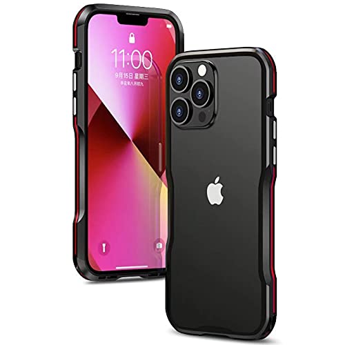 HENGHUI HENGHUI iPhone 13 Pro Max Aluminum Bumper Case Slim Shock Absorbent Metal Frame Light Blue Cool Design - View 7 of 7