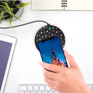 Disney Disney Mickey Mouse Wireless Charging Pad Universally Compatible Qi Charging Station Perfect Gift for Fans and Adults - View 2 of 9
