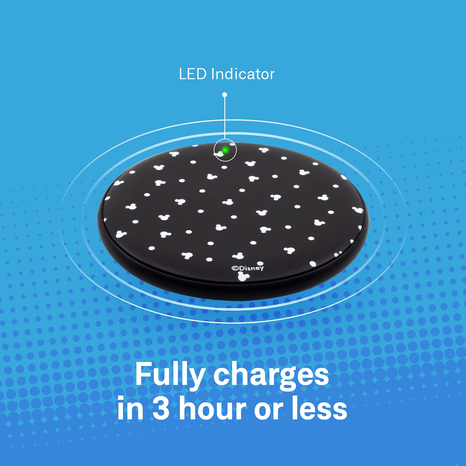 Disney Disney Mickey Mouse Wireless Charging Pad Universally Compatible Qi Charging Station Perfect Gift for Fans and Adults - View 5 of 9