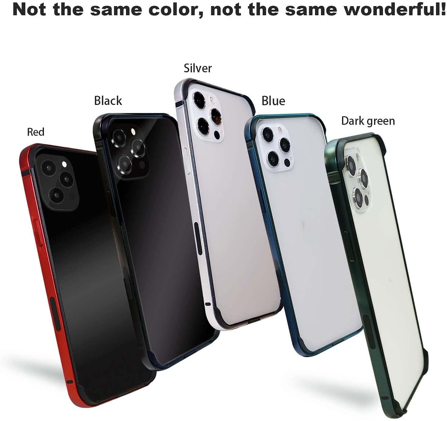 AOPNN Aluminum Metal Bumper Frame Case for iPhone 13 Pro Slim Hard Armor with Soft Inner and Raised Edge Protection Black 61 Inch - View 7 of 8