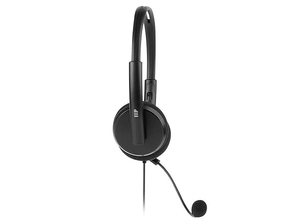 Monoprice Monoprice WFH Wired Headset Lightweight Adjustable Mic USB Controller for Virtual Meetings Workstream Collection - View 5 of 7