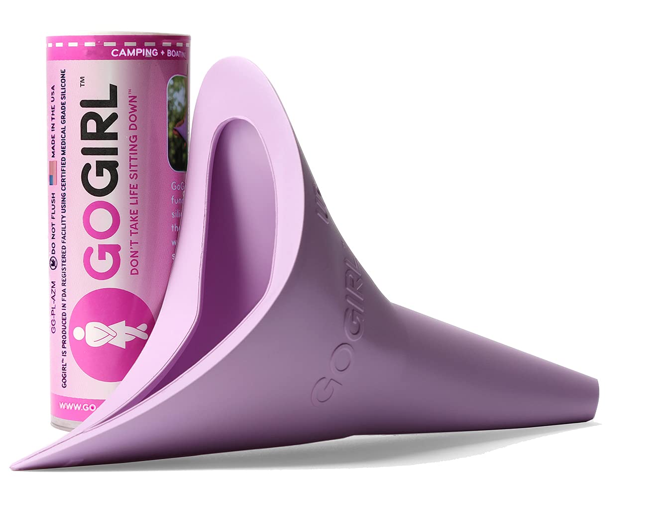GoGirl GoGirl Female Urination Device Portable Urinal for Women Soft Flexible Reusable Pee Funnel Medical Grade Silicone Made in USA Pink - View 7 of 7