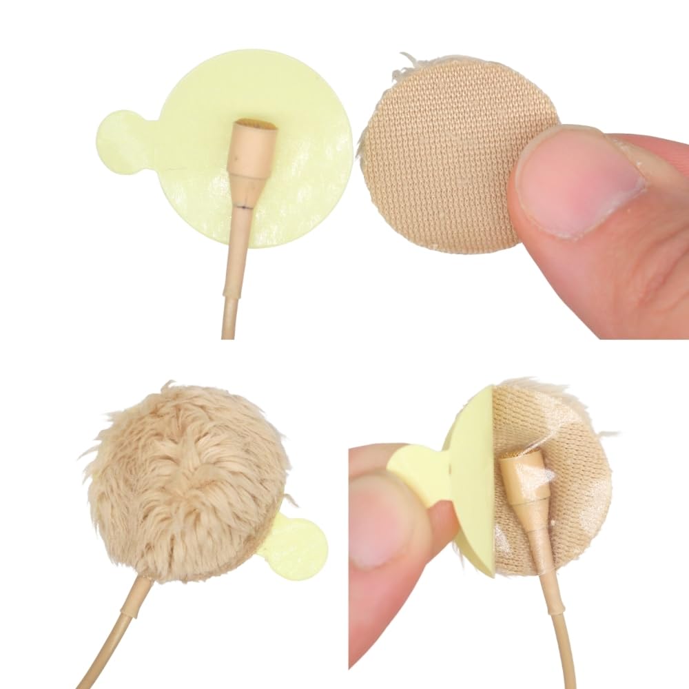 URSA Straps URSA Plush Circles 5mm Short Fur LAV Covers Super Soft Reusable 25mm Diameter 9 Circles 30 Stickies Beige - View 4 of 6