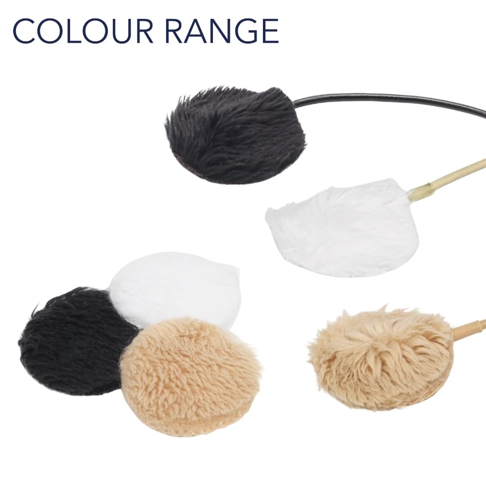 URSA Straps URSA Plush Circles 5mm Short Fur LAV Covers Super Soft Reusable 25mm Diameter 9 Circles 30 Stickies Beige - View 6 of 6