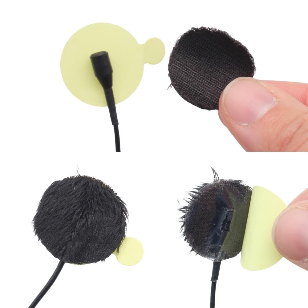 URSA Straps URSA Plush Circles 5mm Short Fur LAV Covers Super Soft Reusable 25mm Diameter 9 Circles 30 Stickies Black - View 4 of 7