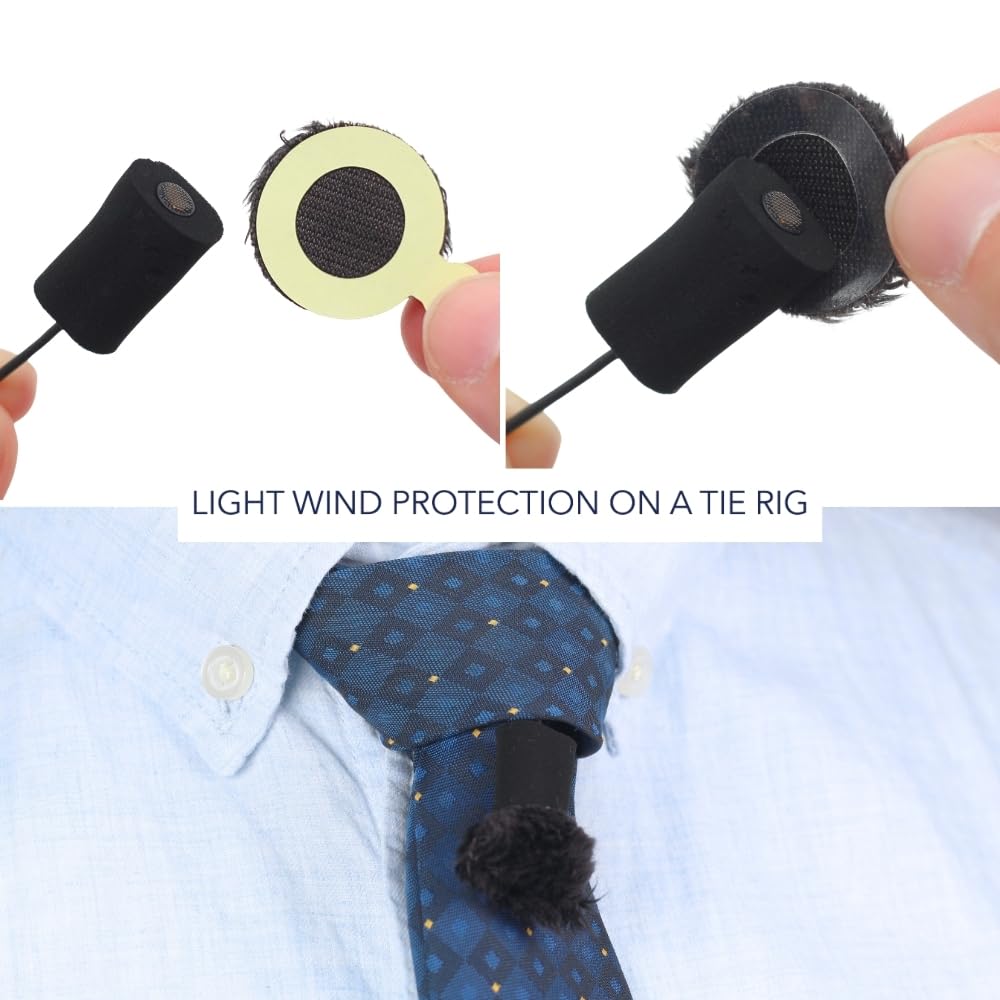 URSA Straps URSA Plush Circles 5mm Short Fur LAV Covers Super Soft Reusable 25mm Diameter 9 Circles 30 Stickies Black - View 6 of 7