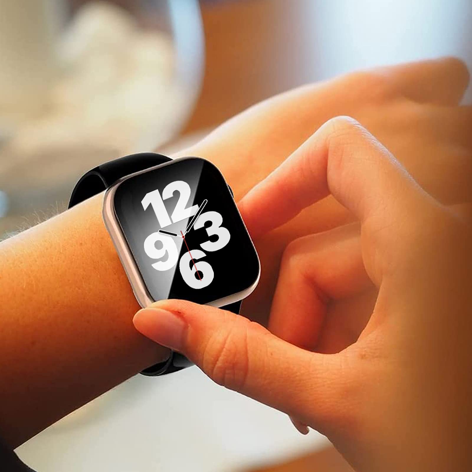 Miimall Miimall Rose Gold Case for Apple Watch 44mm with Tempered Glass Screen Protector Shockproof Bumper for Series SE 6 5 4 - View 7 of 7