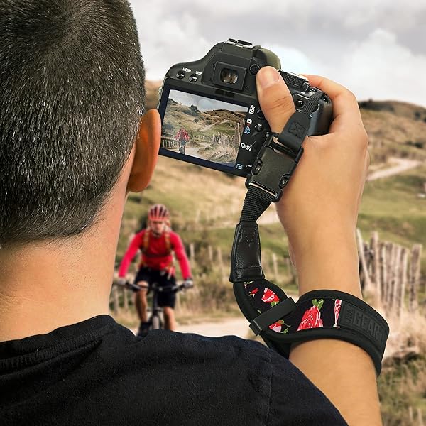USA Gear USA GEAR Floral Camera Wrist Strap - Neoprene Hand Strap for Canon, Nikon, Sony & More with Quick Release Buckles - View 3 of 10