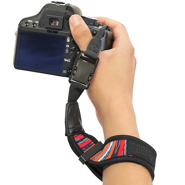 USA GEAR Neoprene Camera Wrist Strap - Comfortable Quick Release for Canon, Nikon, Sony & More - Ideal for Mirrorless Cameras