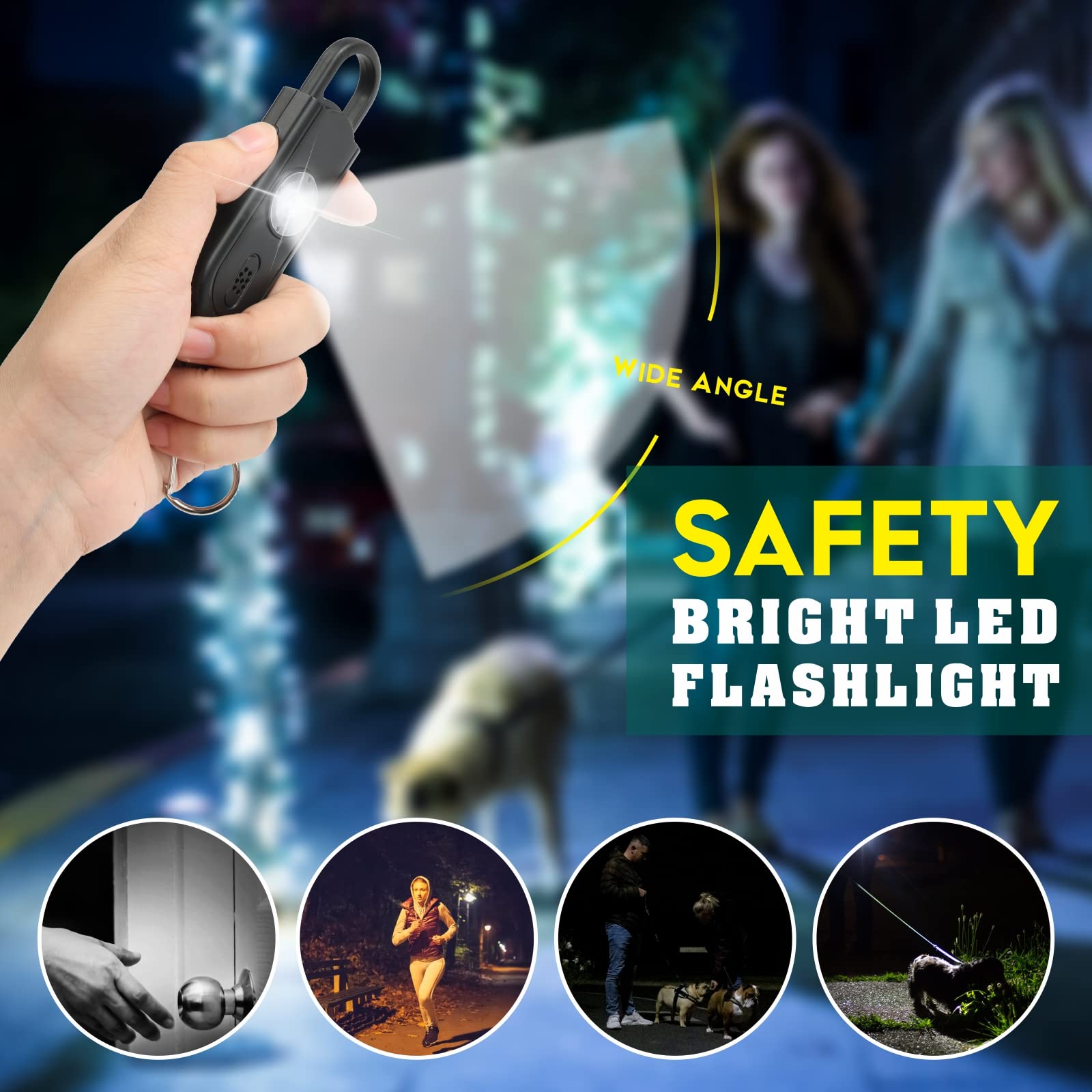 softvox Softvox Personal Alarm for Women Loud 130dB Siren SOS Strobe Light Emergency Call Safe Sound Device Self Defense Keychain Gift Idea - View 4 of 6