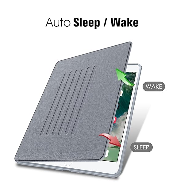 FINTIE Fintie Magnetic Stand Case for iPad Air 10.5 and iPad Pro 10.5 Multi-Angle Viewing Rugged TPU Back Cover with Pencil Holder Cloudy Blue - View 4 of 10