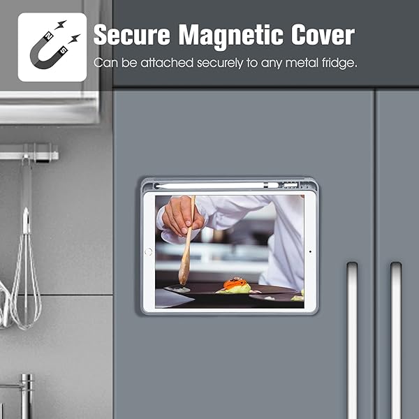 FINTIE Fintie Magnetic Stand Case for iPad Air 10.5 and iPad Pro 10.5 Multi-Angle Viewing Rugged TPU Back Cover with Pencil Holder Cloudy Blue - View 7 of 10