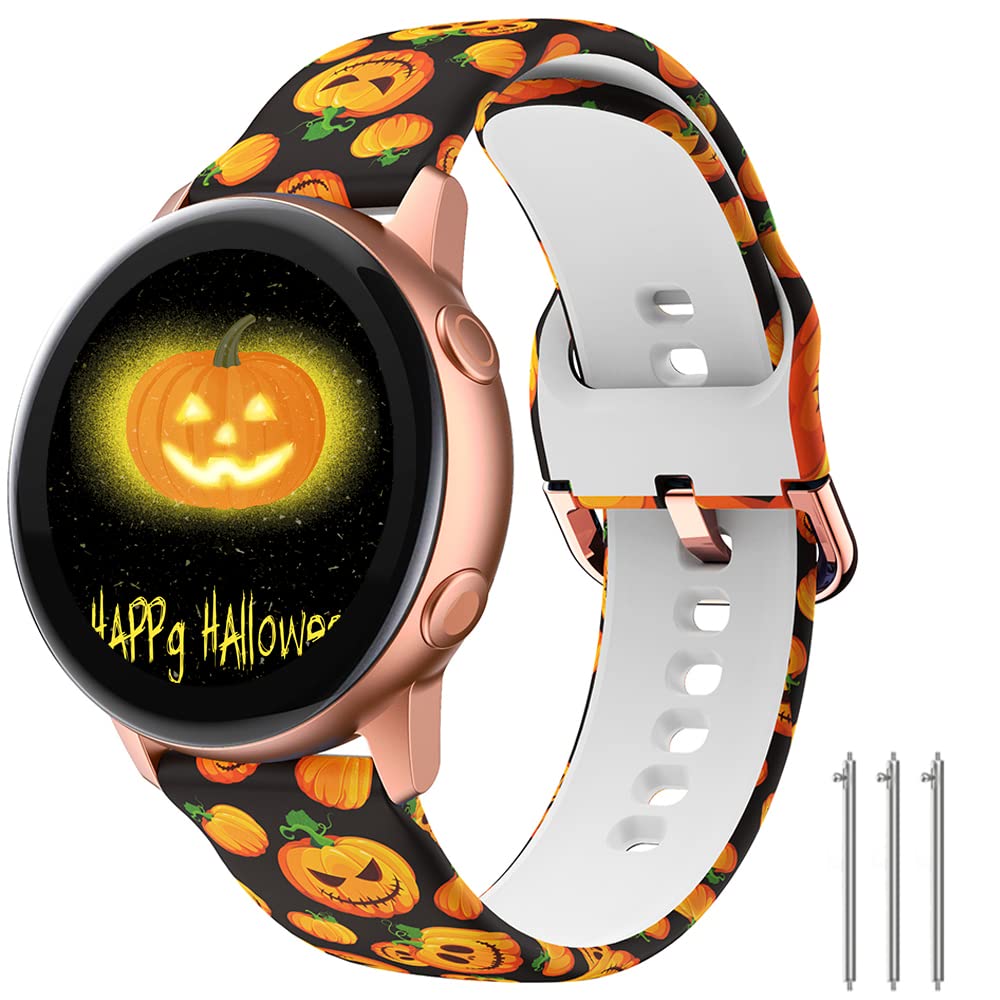 TOOLAIK Floral Bands for Samsung Galaxy Watch 4/5/6/7 - Stylish 40mm/44mm Silicone Bands for Men & Women