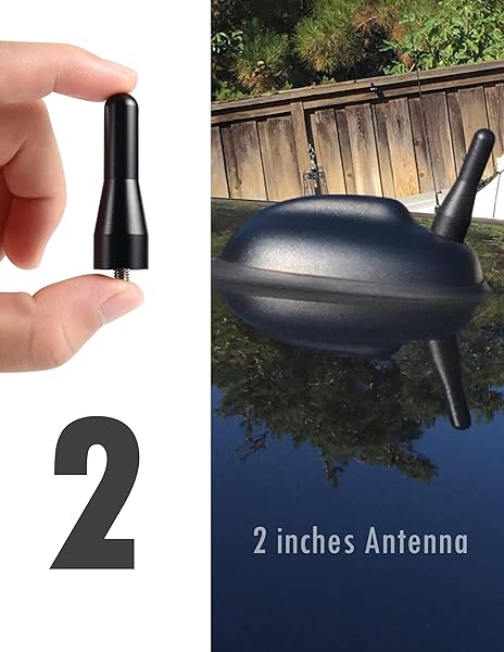 RCHFLI Mini Cooper Car Antenna Replacement: 2-Inch Short Antenna for 2001-2023 Models - View 7 of 8