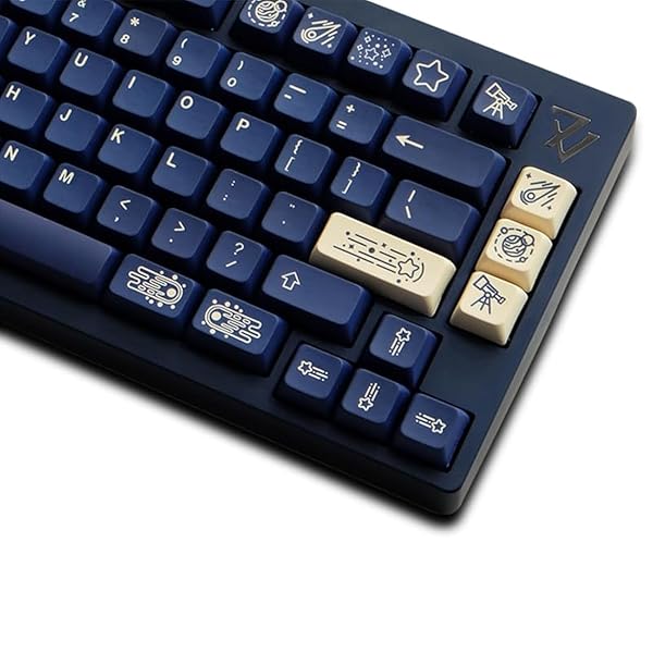 FKZ FKZ PBT Custom Keycaps XDA Profile Cute Star-Sky Themed 137 Keys Full Size Set for Cherry Gateron MX Switches Mechanical Keyboards