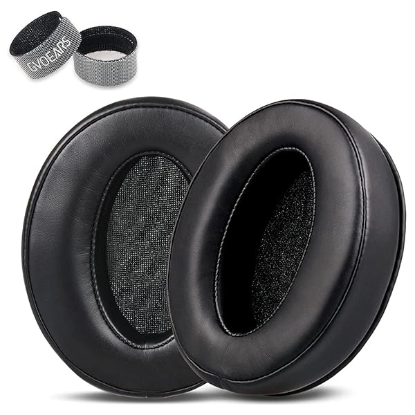 G GVOEARS Replacement Ear Pads Cushions for Sennheiser HD4.50BT HD4.50BTNC HD4.40BT HD400S HD350BT Durable Leather Comfortable Sponge Black