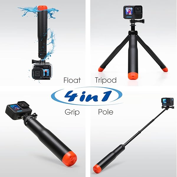 SOONSUN SOONSUN 4in1 Floating Selfie Stick Tripod for GoPro & Action Cameras - Waterproof Monopod Grip for Ultimate Adventure Shots - View 4 of 8