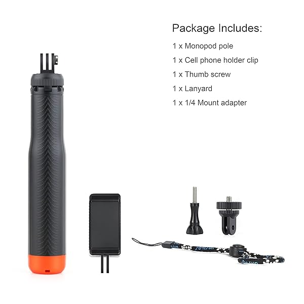 SOONSUN SOONSUN 4in1 Floating Selfie Stick Tripod for GoPro & Action Cameras - Waterproof Monopod Grip for Ultimate Adventure Shots - View 8 of 8
