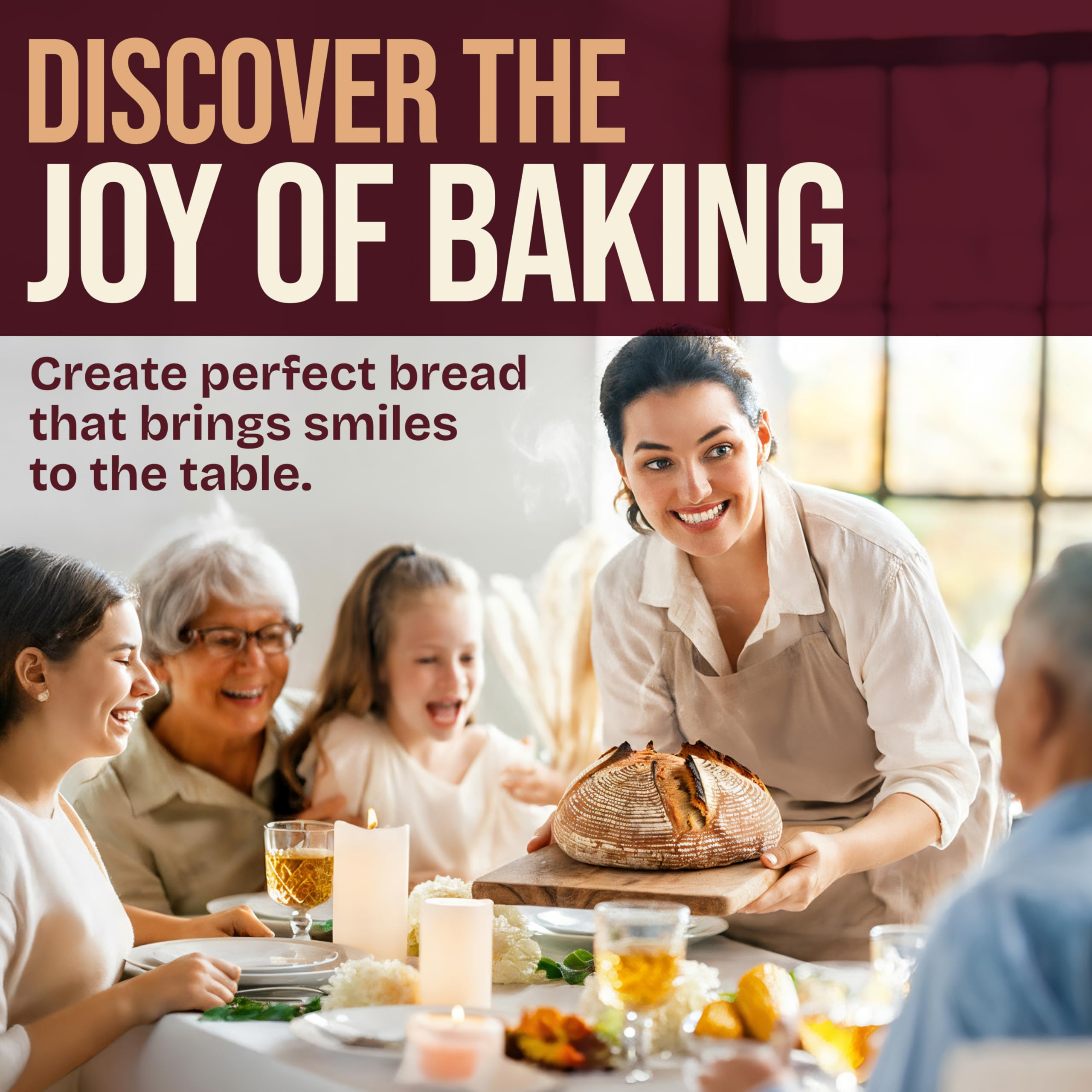 Superbaking Superbaking Banneton Bread Proofing Basket 9 Inch Sourdough Starter Kit for Perfect Bread Baking Supplies and Tools - View 9 of 9