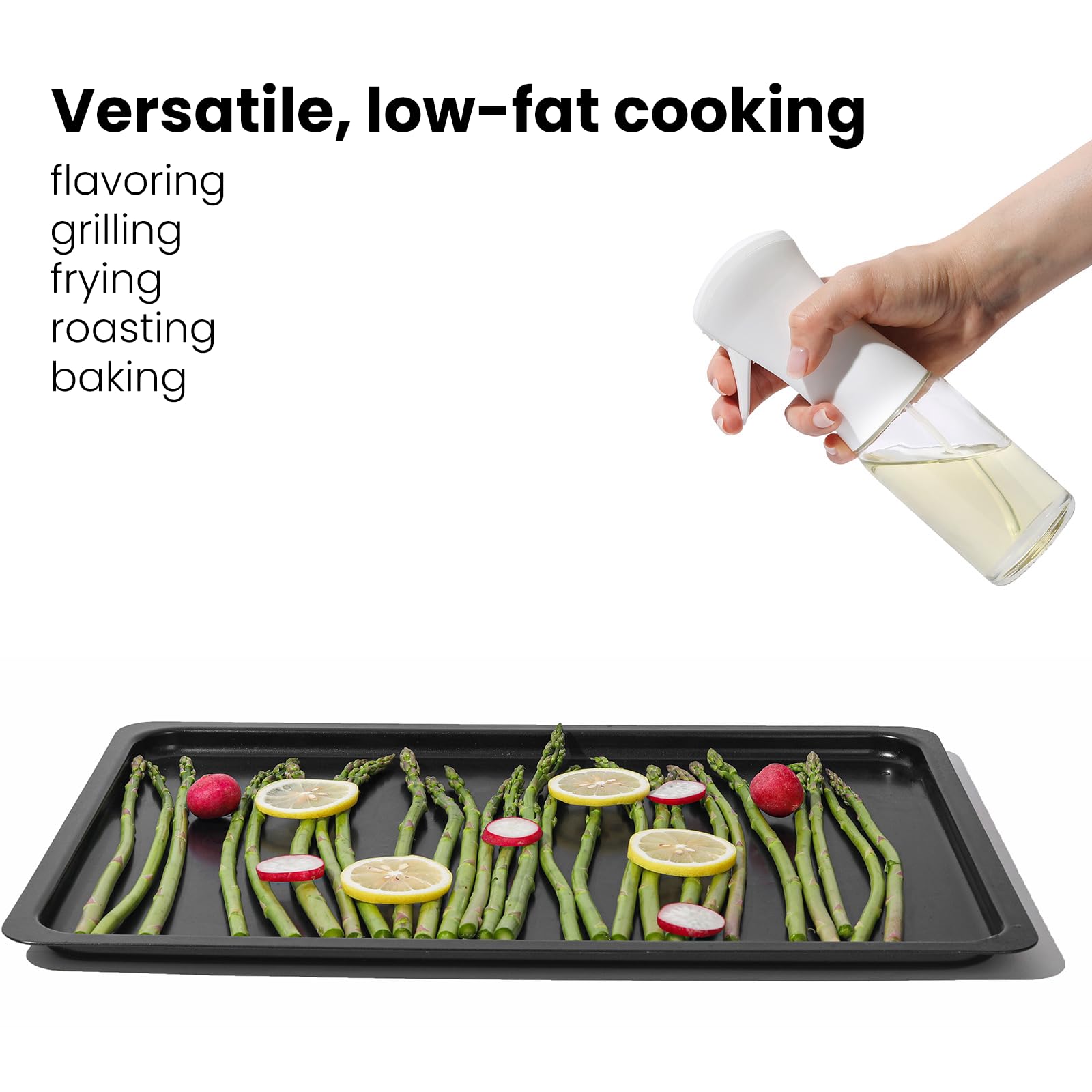 Mistifi Mistifi Oliver Oil Sprayer Set of 2 Non-Aerosol Refillable 6oz Cooking Spray Bottle for Easy Oil Dispensing - View 5 of 9