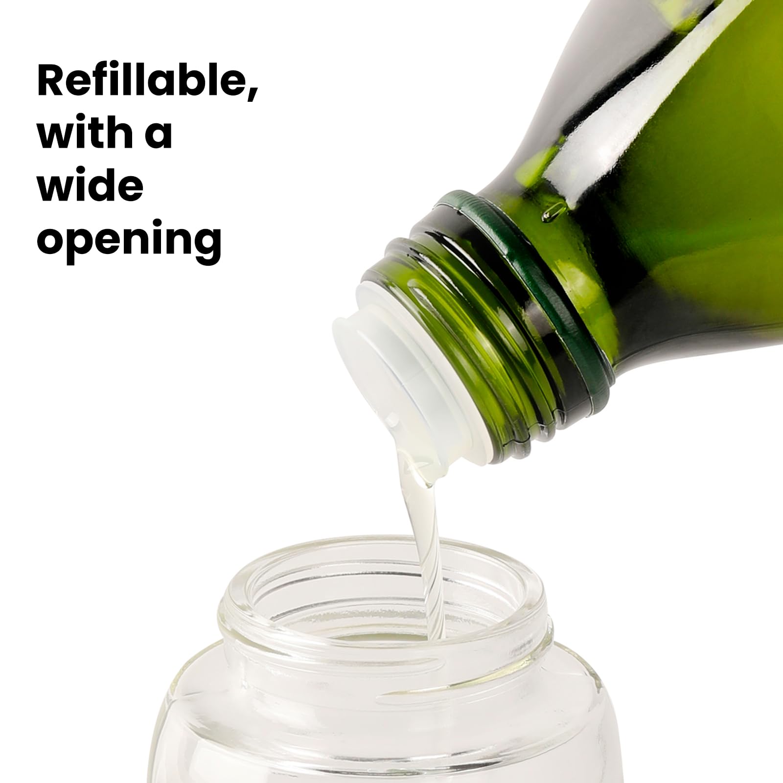 Mistifi Mistifi Oliver Oil Sprayer Set of 2 Non-Aerosol Refillable 6oz Cooking Spray Bottle for Easy Oil Dispensing - View 7 of 9