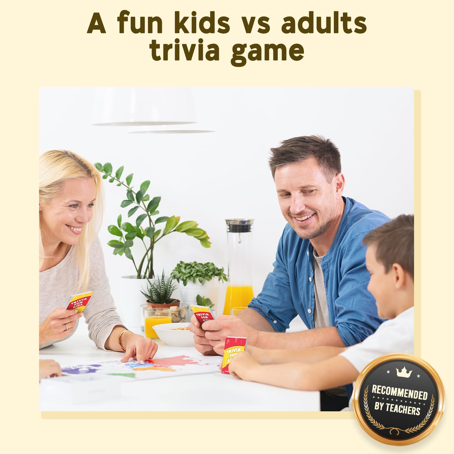 WHO KNOWS MORE? KIDS OR ADULTS Who Knows More Kids or Adults Ultimate Trivia Game for Family Fun Party Game for Kids Teens and Adults - View 2 of 6