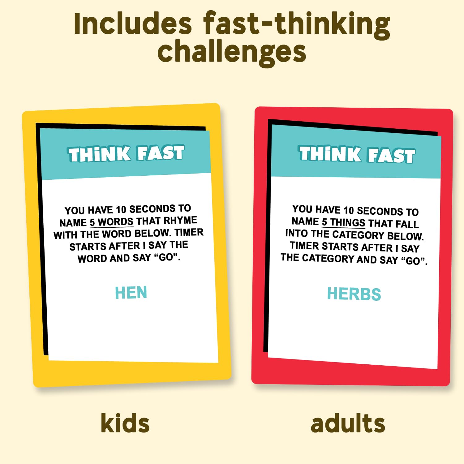 WHO KNOWS MORE? KIDS OR ADULTS Who Knows More Kids or Adults Ultimate Trivia Game for Family Fun Party Game for Kids Teens and Adults - View 4 of 6