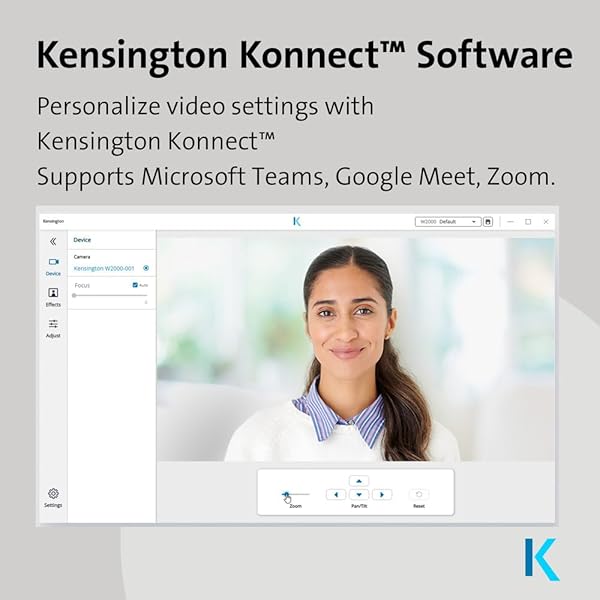 Kensington Buy Kensington W2000 1080P Auto Focus Webcam - Full HD, Microphone, Privacy Shutter, Compatible with Zoom/Skype/Teams - View 8 of 10