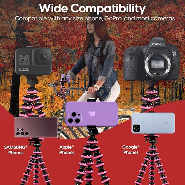 TalkWorks TalkWorks Flexible Tripod for iPhone & Android - Bendable Legs, Mini Remote for Selfies & Vlogging - Perfect for Beauty & Live Streaming - View 5 of 9