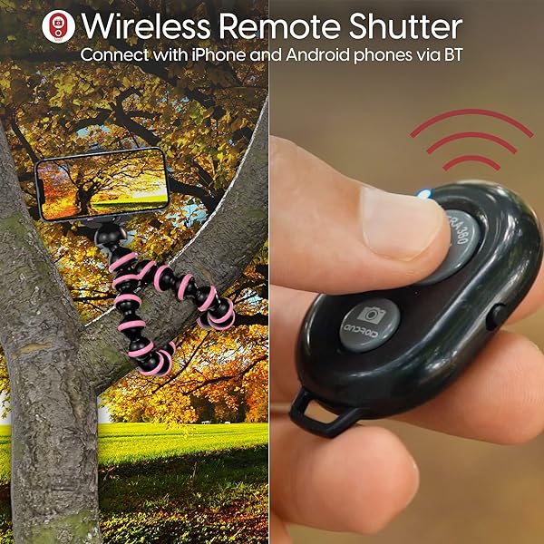 TalkWorks TalkWorks Flexible Tripod for iPhone & Android - Bendable Legs, Mini Remote for Selfies & Vlogging - Perfect for Beauty & Live Streaming - View 6 of 9