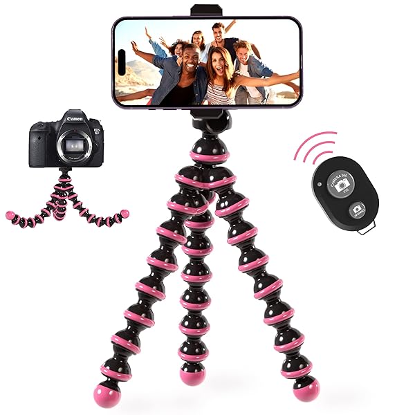 TalkWorks TalkWorks Flexible Tripod for iPhone & Android - Bendable Legs, Mini Remote for Selfies & Vlogging - Perfect for Beauty & Live Streaming