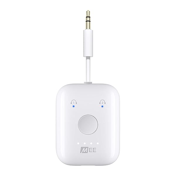 MEE audio Upgrade Your Travel: MEE Audio Connect Air Bluetooth Adapter for AirPods & Headphones - Works with 3.5mm Aux on Planes & More - View 3 of 9