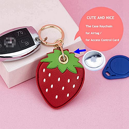 Tomcrazy Tomcrazy 2 Pack 3in1 Cartoon Protective Case for Airtag Samsung Galaxy SmartTag Tile Mate Eufy Keychain Key Finder Strawberry Lemon - View 3 of 8