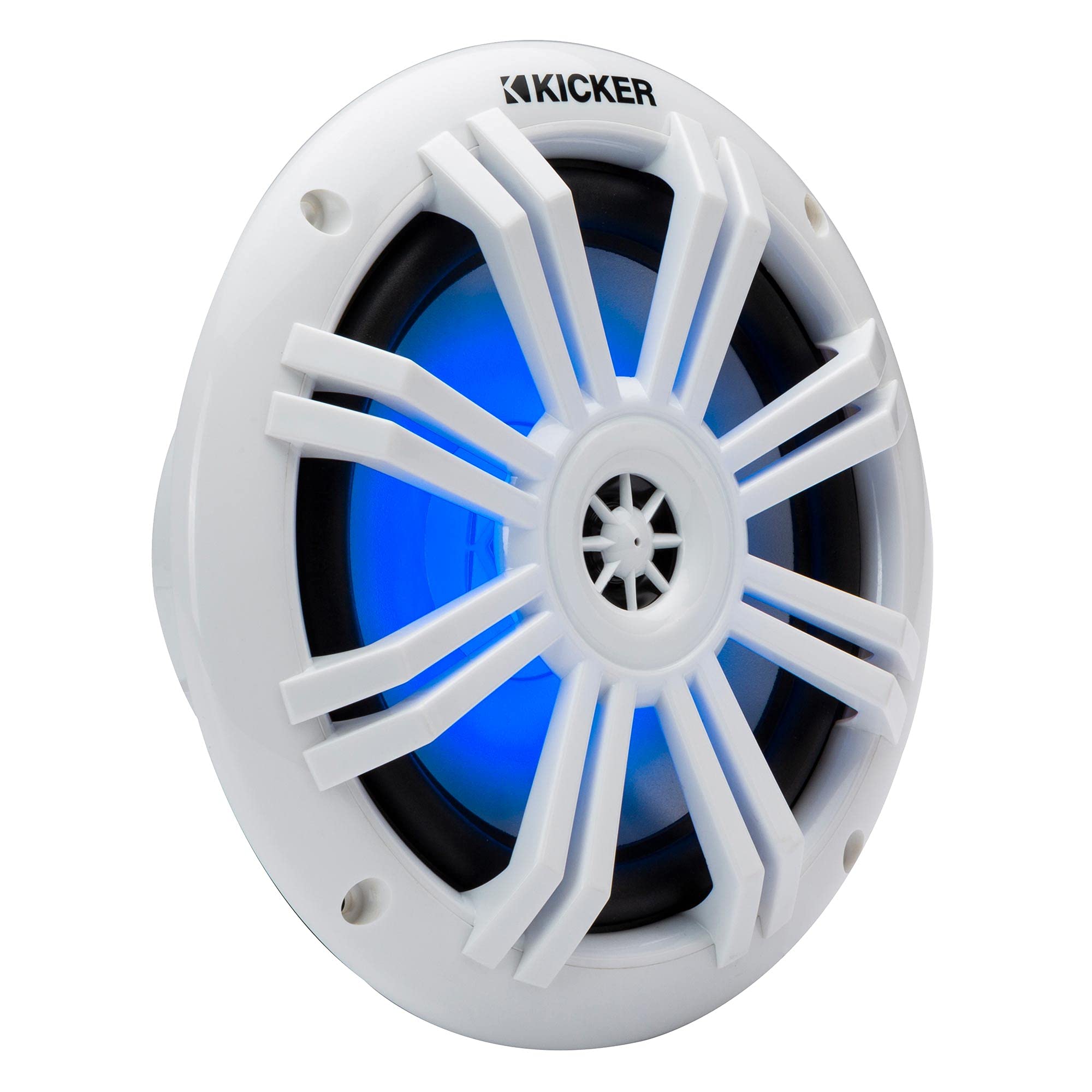 KICKER "Buy Kicker 49KM604WL 6.5" Blue LED Marine Coaxial Speakers - High-Quality Sound & Style" - View 2 of 7