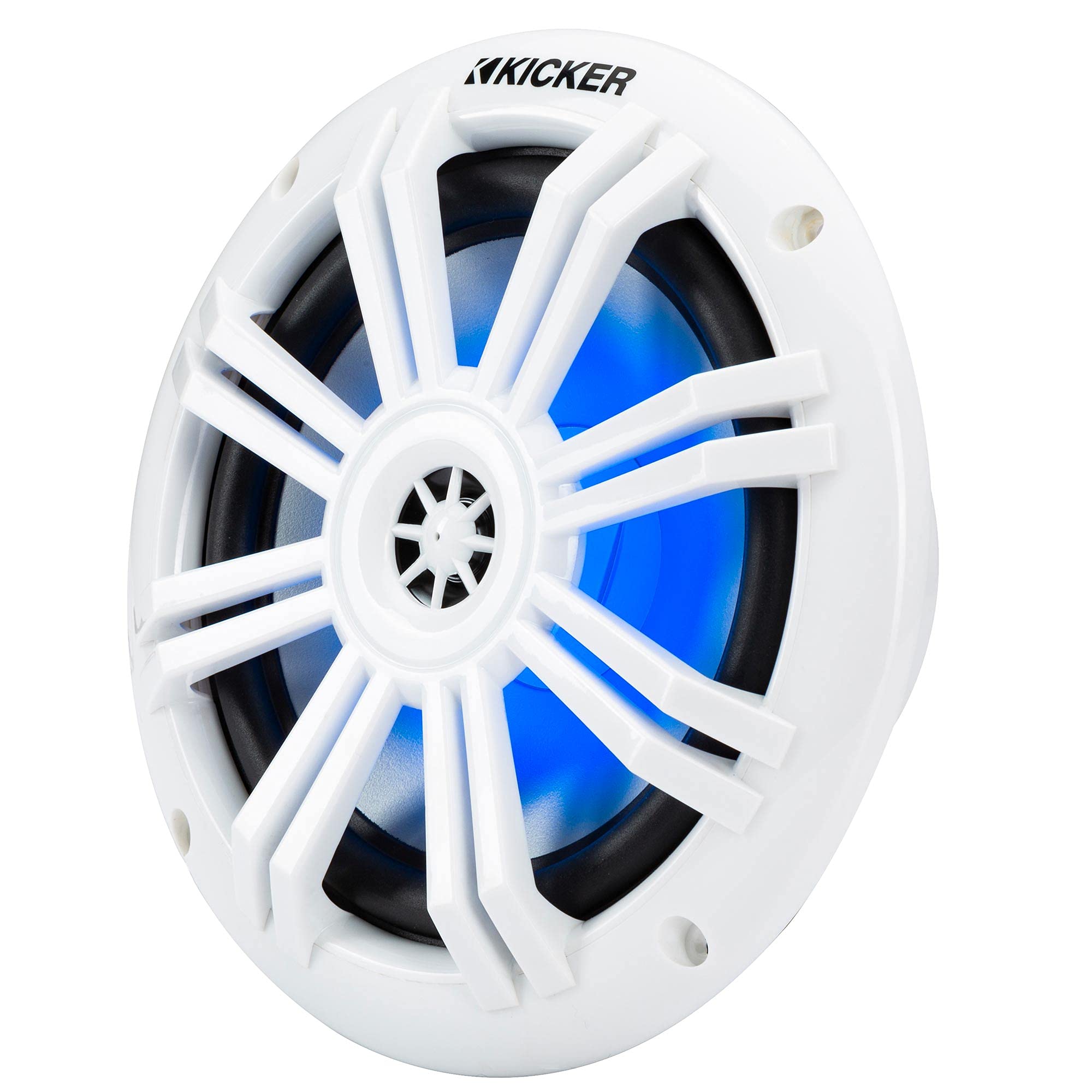 KICKER "Buy Kicker 49KM604WL 6.5" Blue LED Marine Coaxial Speakers - High-Quality Sound & Style" - View 3 of 7