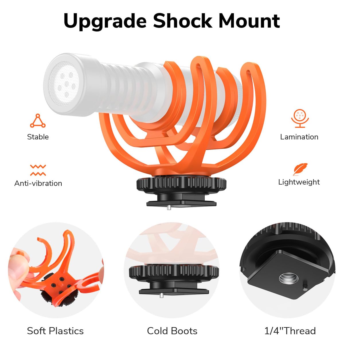 PIXEL PIXEL M80 Professional Shotgun Microphone Super Cardioid for Canon EOS Nikon DSLR Cameras and Camcorders - View 6 of 8