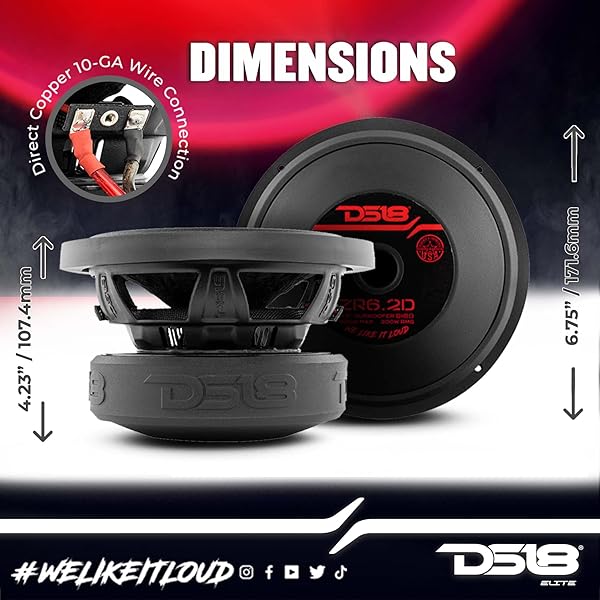 DS18 "DS18 Elite-Z ZR6.2D 6.5" Car Subwoofer - 600W Dual Voice Coil for Powerful Bass" - View 5 of 11