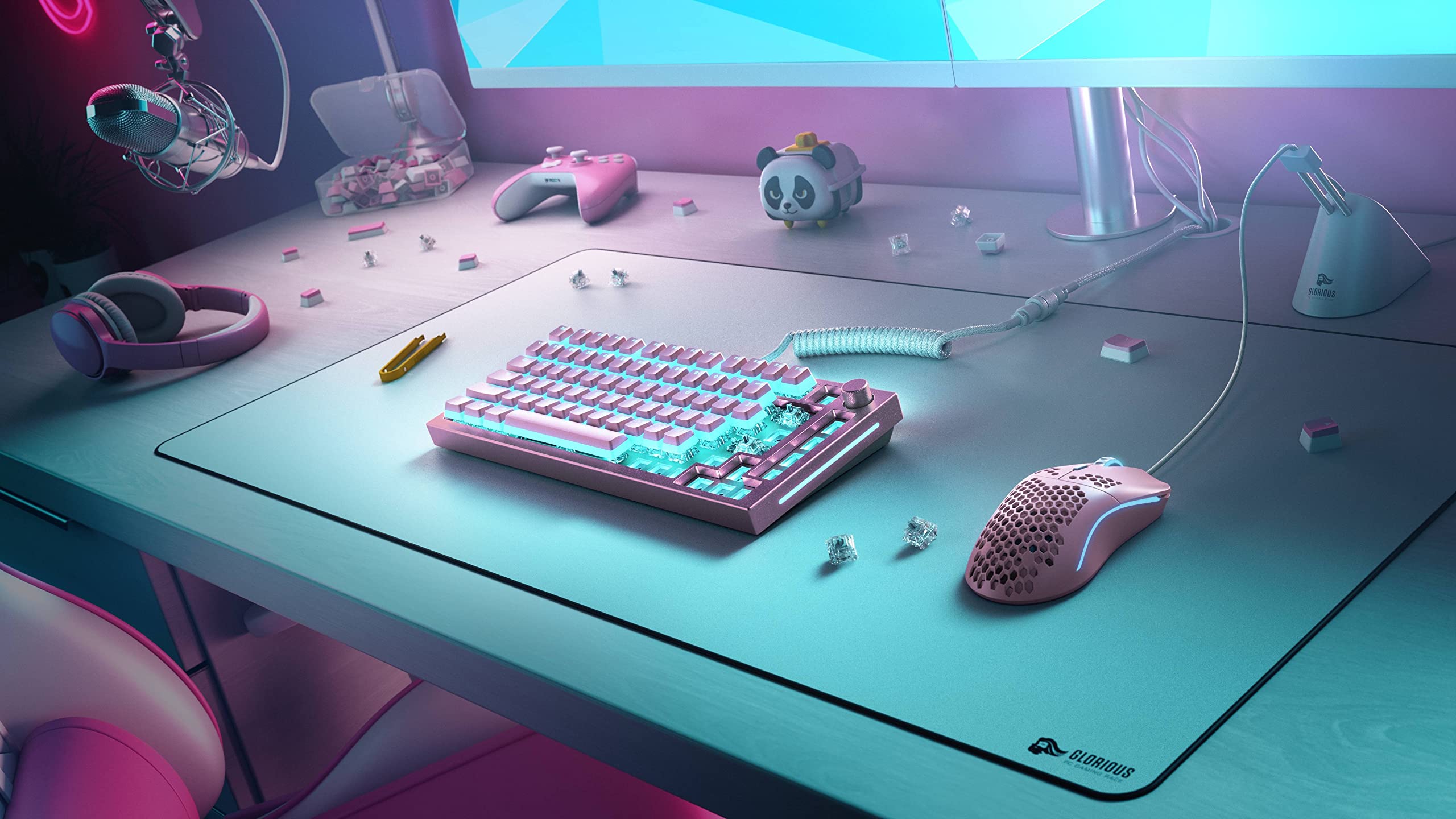 GLORIOUS Glorious Top Frame for GMMK PRO - Premium Aluminum Mount for 75% Gaming Keyboard (E-White) - Perfect for PC Gaming & Programming - View 8 of 8