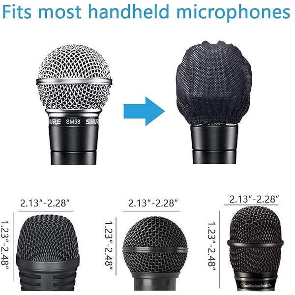 TENGYES 400 PCS Disposable Microphone Hygiene Covers - Non-Woven Black Windscreen for KTV & Karaoke - View 3 of 7