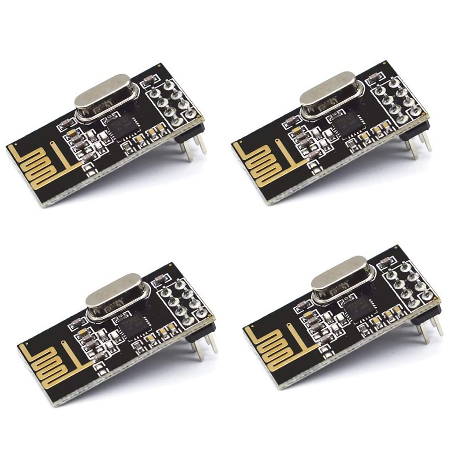 2.4 GHz Wireless RF Transceiver Module DIP-8 5mW 7dBm 150240 m PCB Antenna Compatible with nRF24L01 Pack of 4
