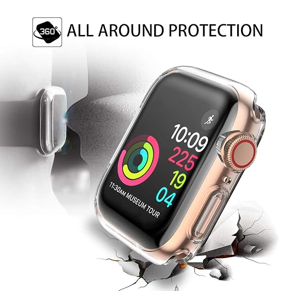 JULK Julk 41mm Apple Watch Case 2-Pack: Ultra-Thin TPU Screen Protector for Series 9, 8, & 7 - Transparent & Protective - View 5 of 10