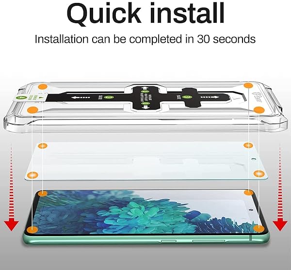 Dexnor Dexnor 2+2 Pack Samsung Galaxy S20 FE Screen Protector & Camera Lens Protectors - 9H Tempered Glass, Easy Bubble-Free Installation - View 5 of 9