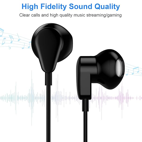 TITACUTE USB C Headphones for iPhone 16 Pro Max & Samsung Galaxy - Noise Cancelling Earbuds with Mic Control - View 4 of 9