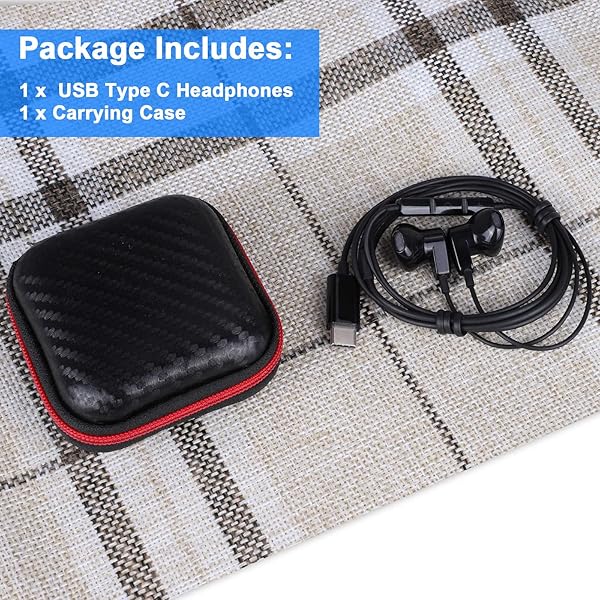 TITACUTE USB C Headphones for iPhone 16 Pro Max & Samsung Galaxy - Noise Cancelling Earbuds with Mic Control - View 8 of 9