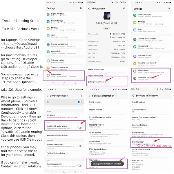 TITACUTE USB C Headphones for iPhone 16 Pro Max & Samsung Galaxy - Noise Cancelling Earbuds with Mic Control - View 9 of 9