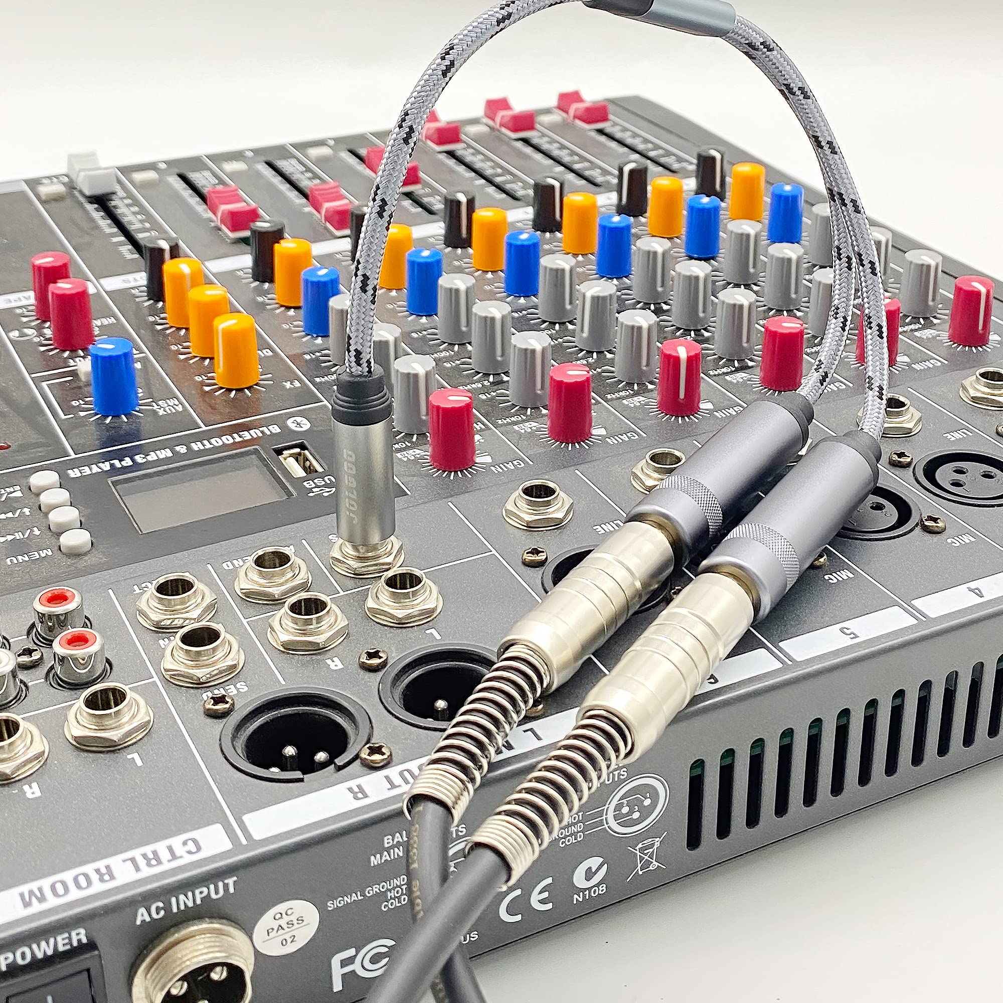 JOLGOO JOLGOO 1/4 Splitter Adapter Cable 12 inches Male to Dual Female Y Splitter for Stereo Audio Connections - View 7 of 7