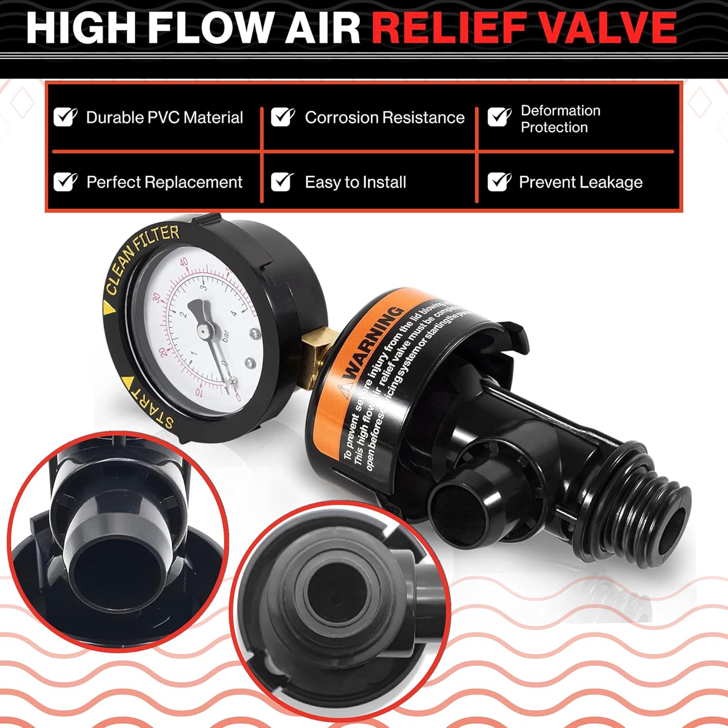 Swimables Swimables High Flow Air Relief Valve 98209803 Replacement for Pentair Filters 98209800 - View 2 of 7